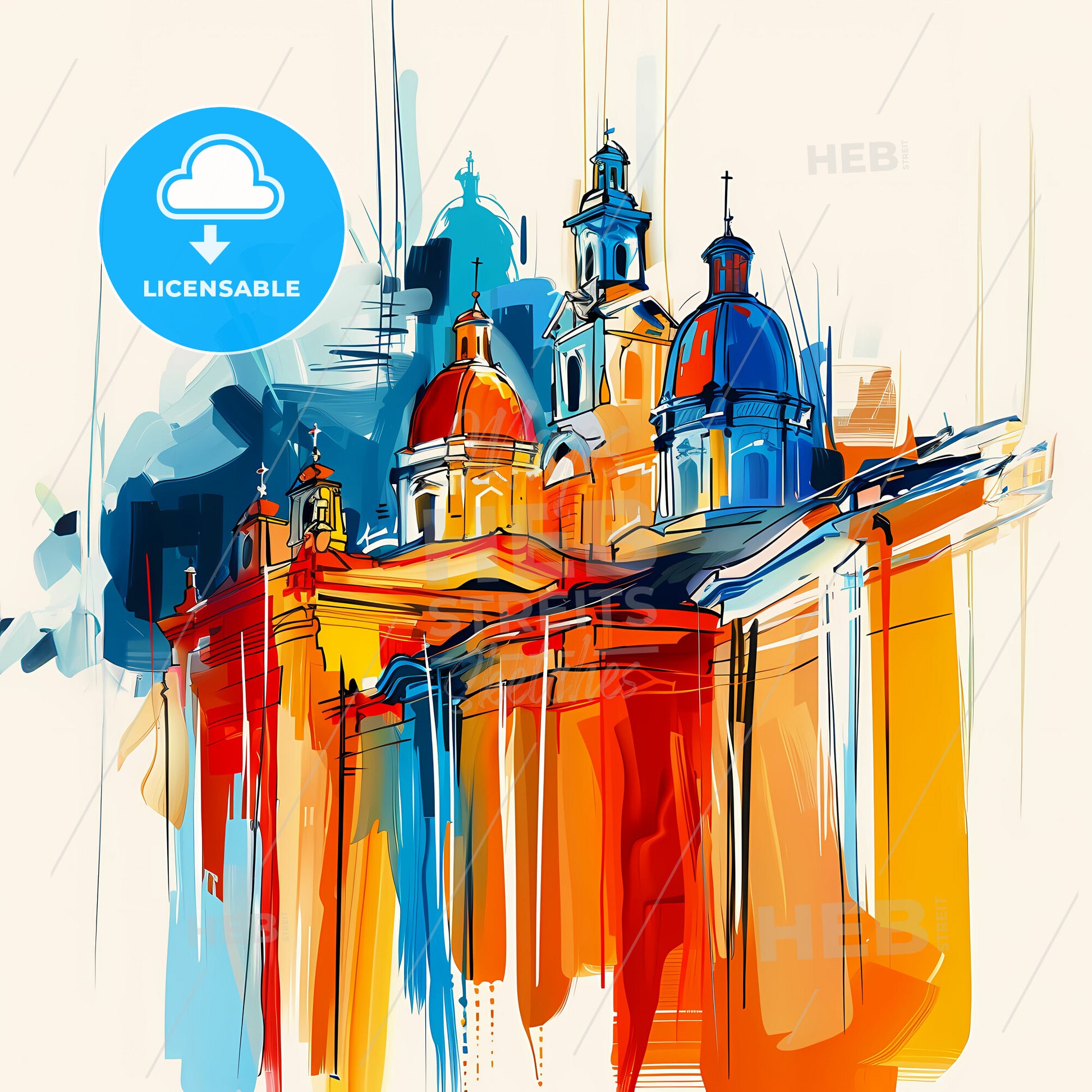 Vibrant Pereira, Colombia - A Colorful Building With Domes