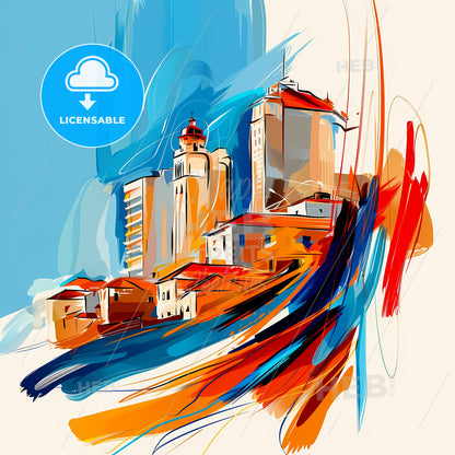 Vibrant Petah Tikva, Israel - A Painting Of A City