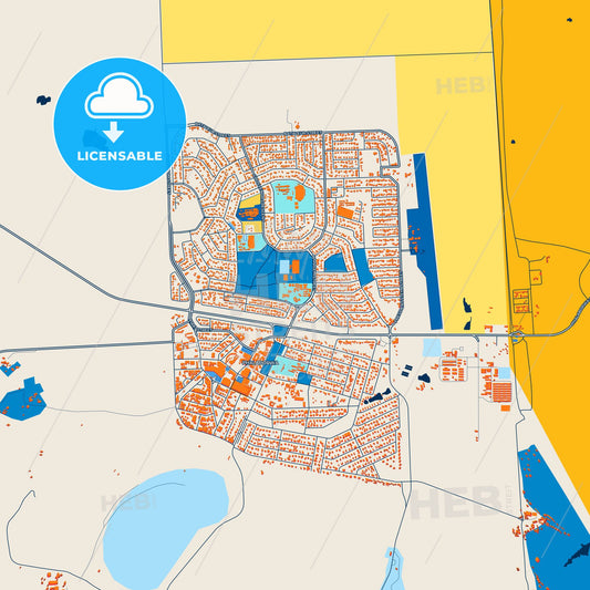 Colorful Phalaborwa Street Map with Labels and Buildings