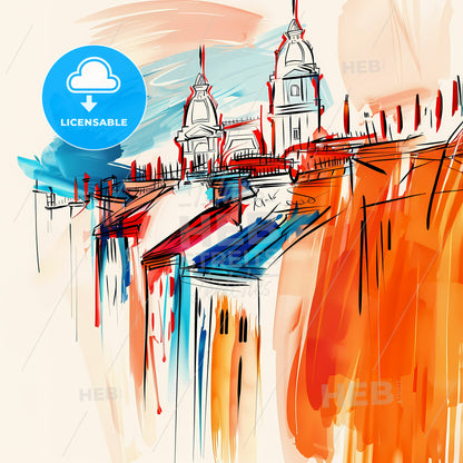 Vibrant Philadelphia, Pennsylvania - A Painting Of A City