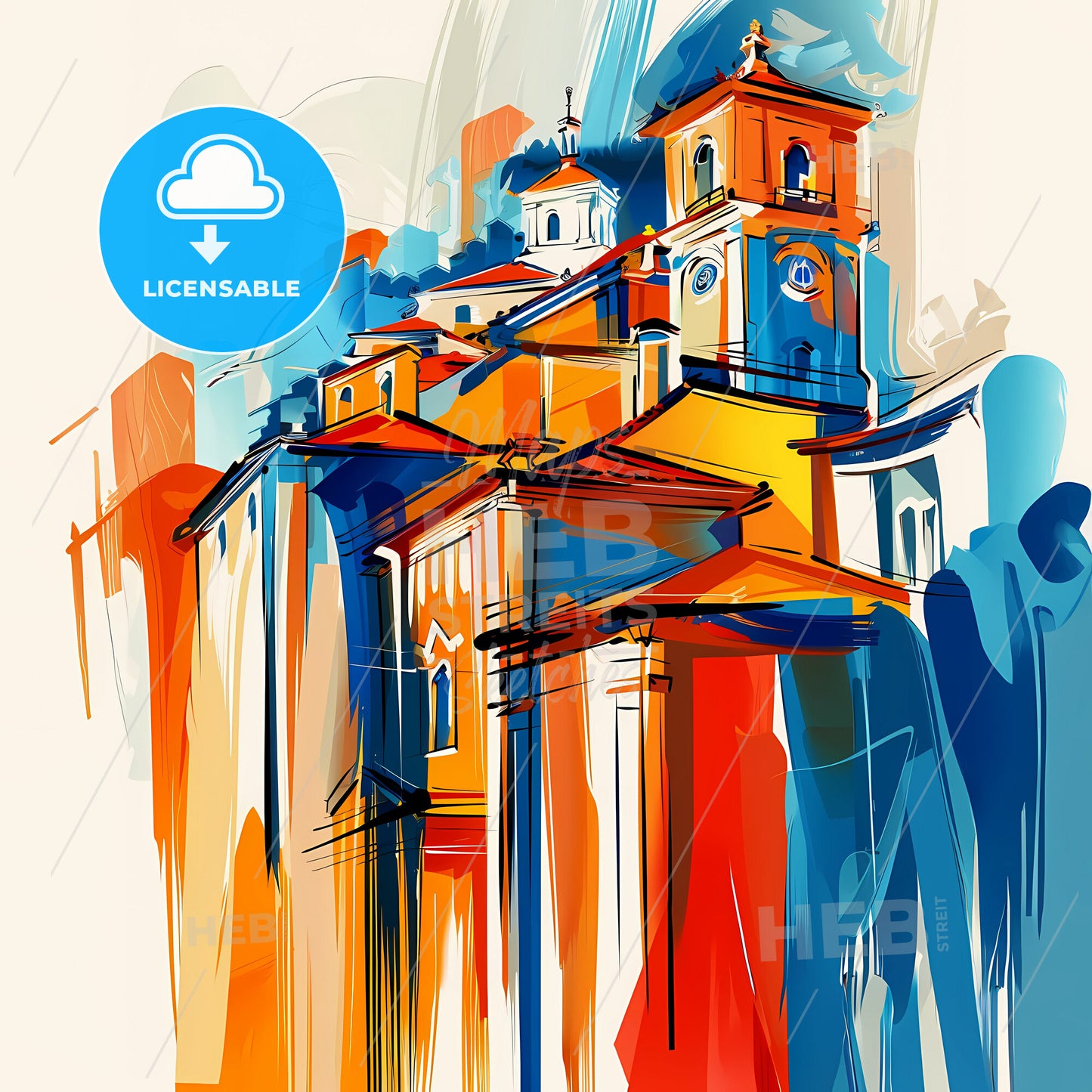 Vibrant Ponta Grossa, Brazil - A Colorful Painting Of A Building