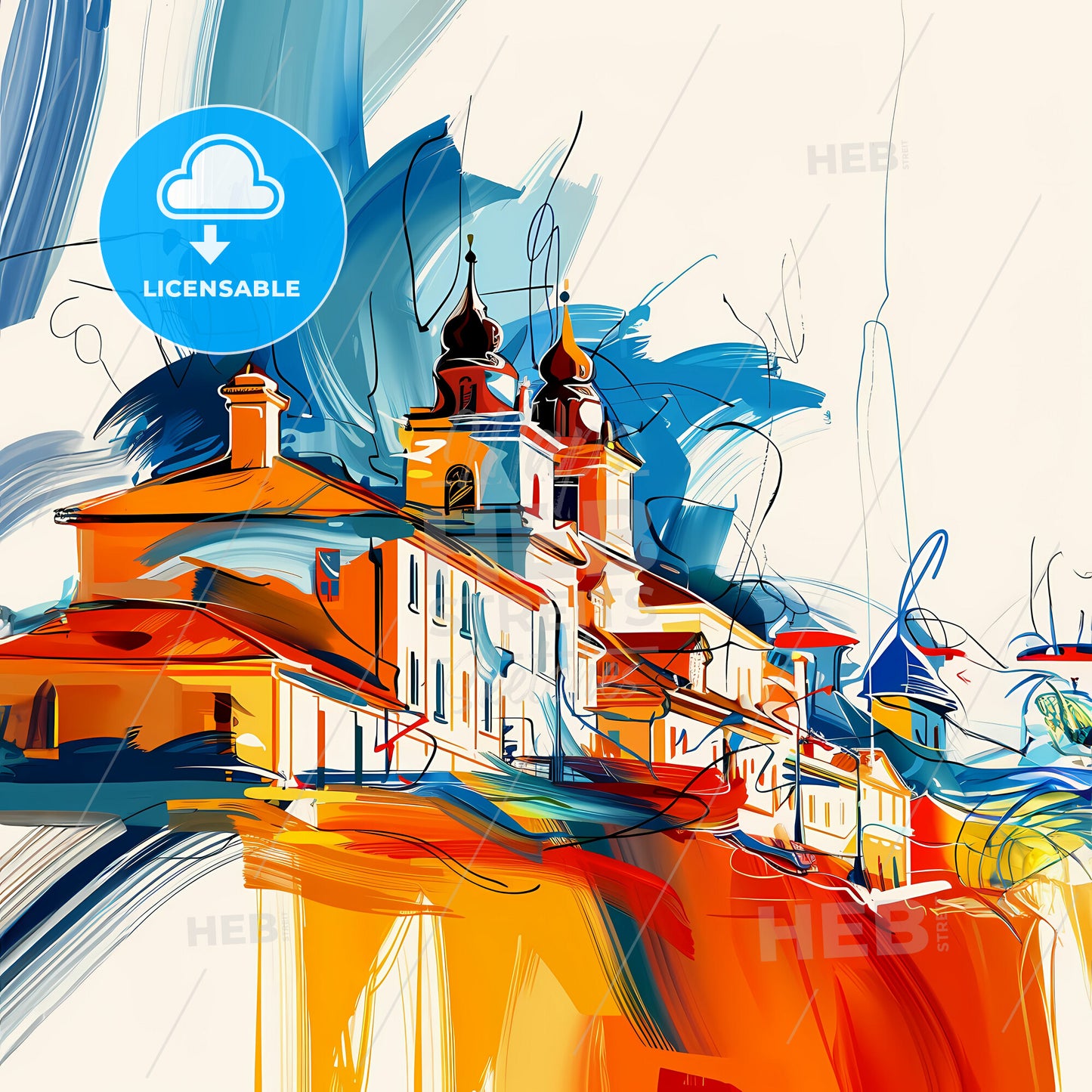 Vibrant Port Macquarie, Australia - A Painting Of A Building