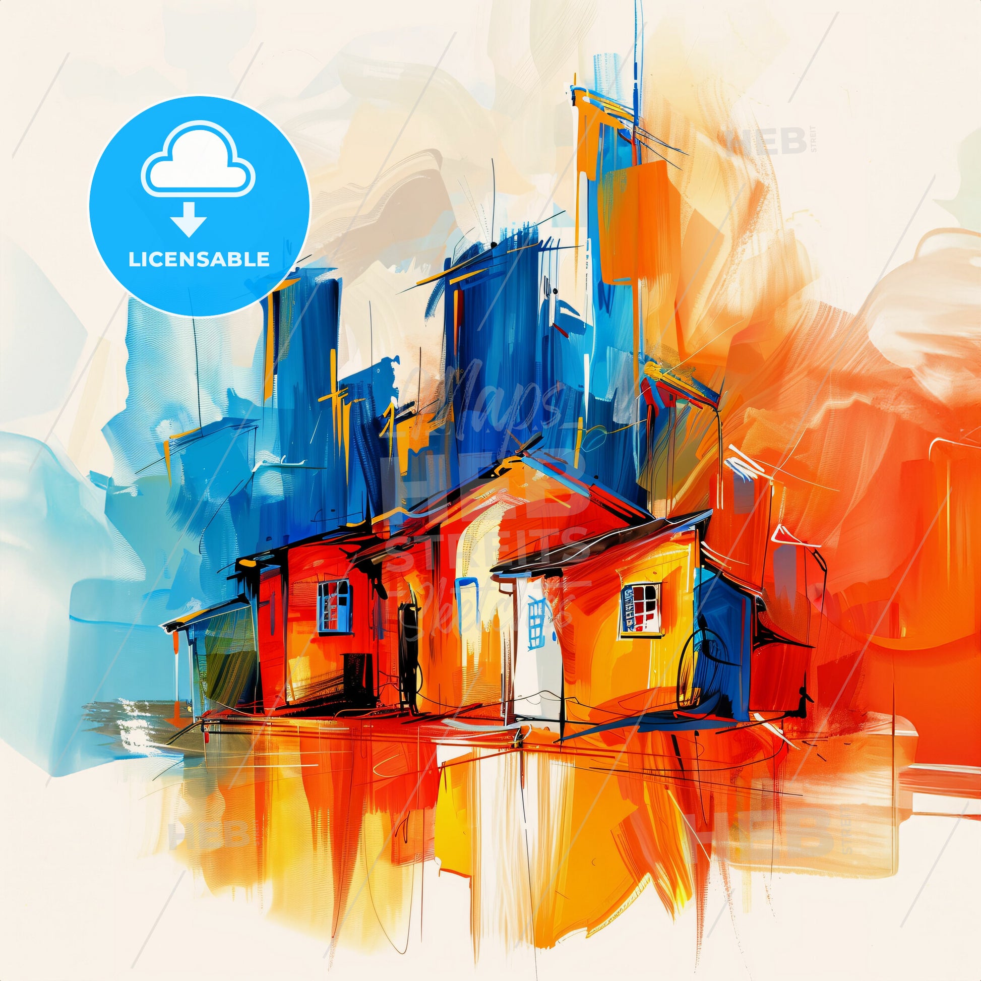 Vibrant Portmore, Jamaica - A Painting Of A House