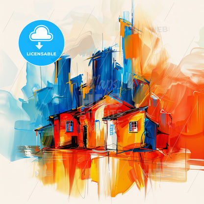 Vibrant Portmore, Jamaica - A Painting Of A House