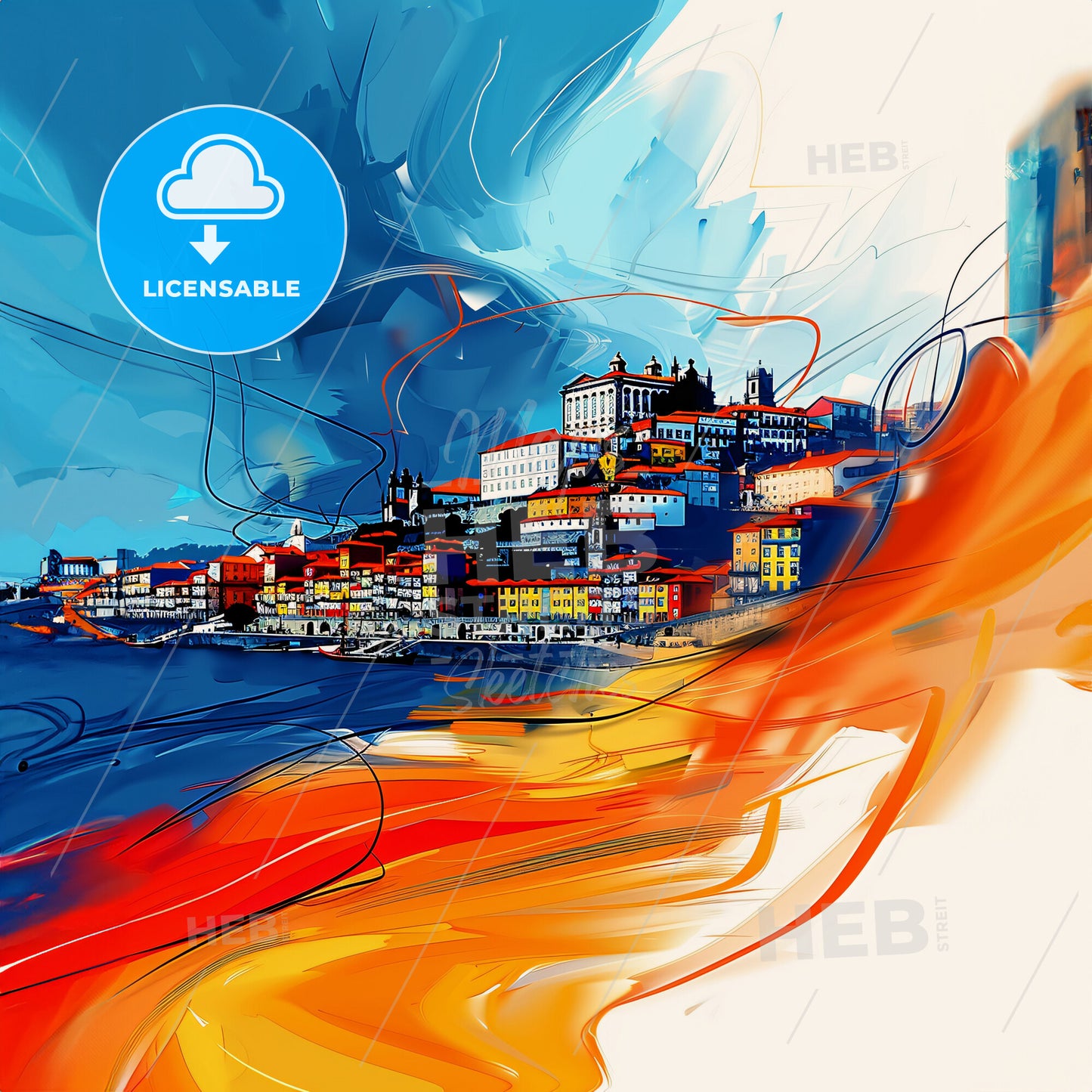 Vibrant Porto, Portugal - A Painting Of A City