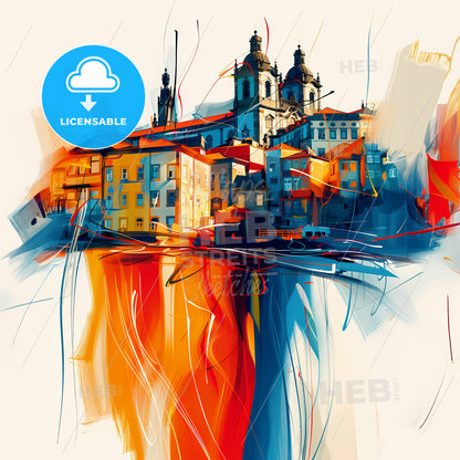 Vibrant Porto, Portugal - A Painting Of A City