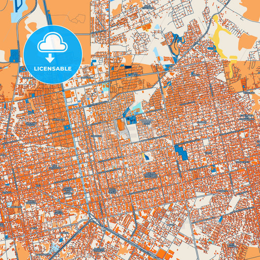 Colorful Porto Velho Street Map with Labels and Buildings