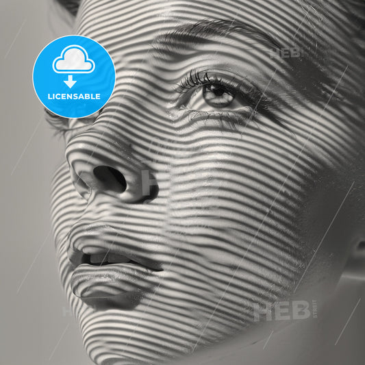 A Woman With A Shadow On Her Face