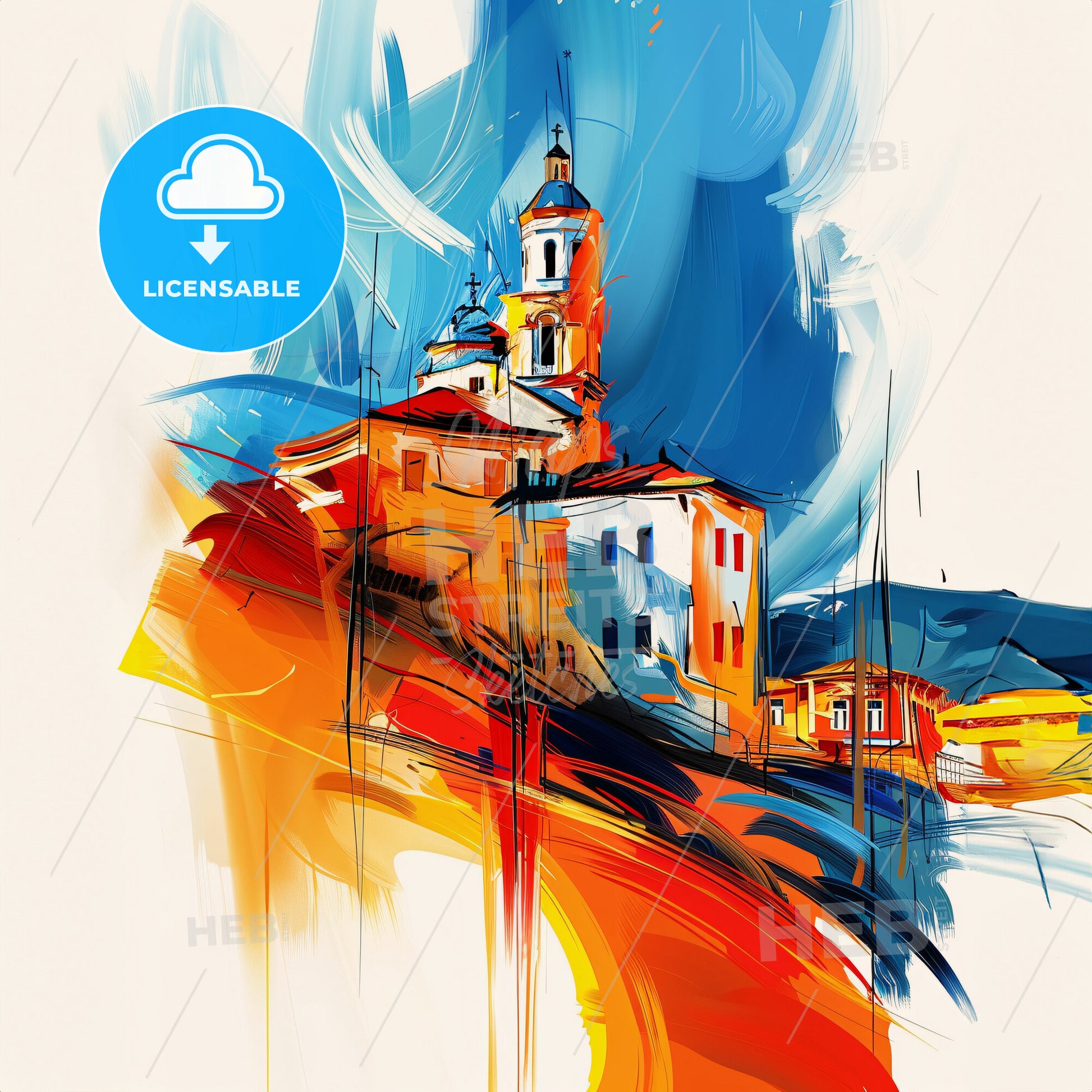 Vibrant Poti, Georgia - A Painting Of A Building