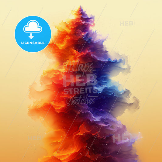 Prismatic Pulse: The Beat of Colors - A colorful cloud of smoke