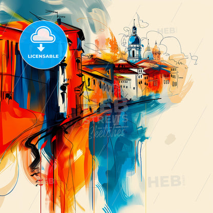 Vibrant Prizreni, Kosovo - A Painting Of A City