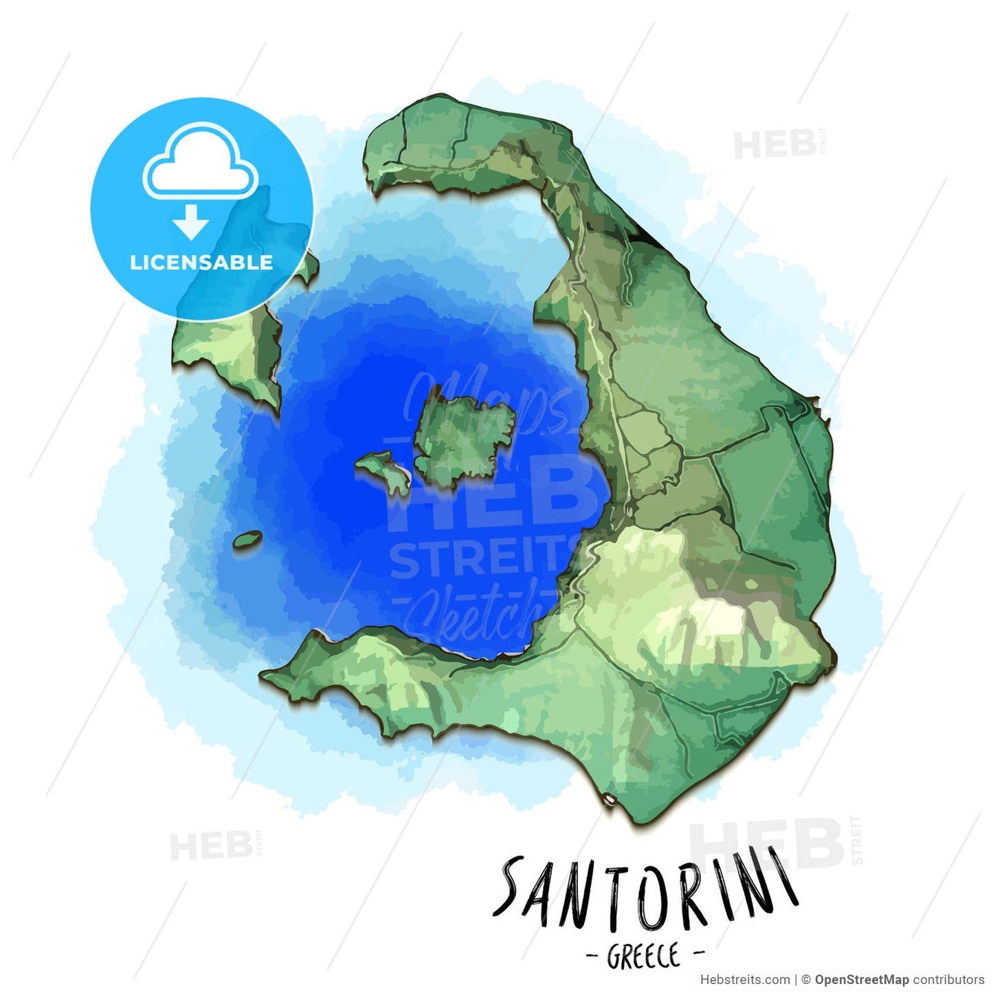 3D map of Santorini