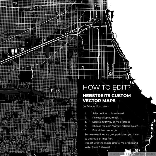 Black and White Map - Free Custom Vector Map Sample