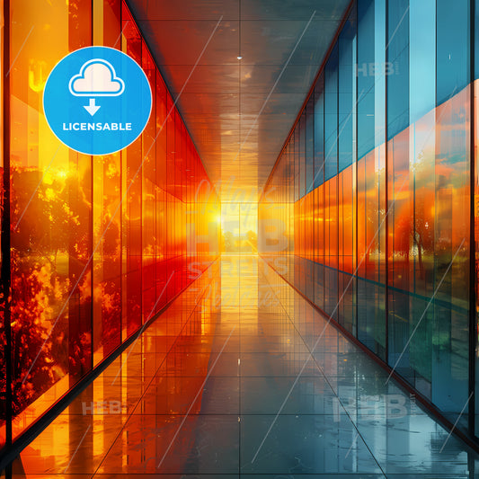 Professional Paradigms: The Architecture of Business - A glass hallway with a bright sun shining through