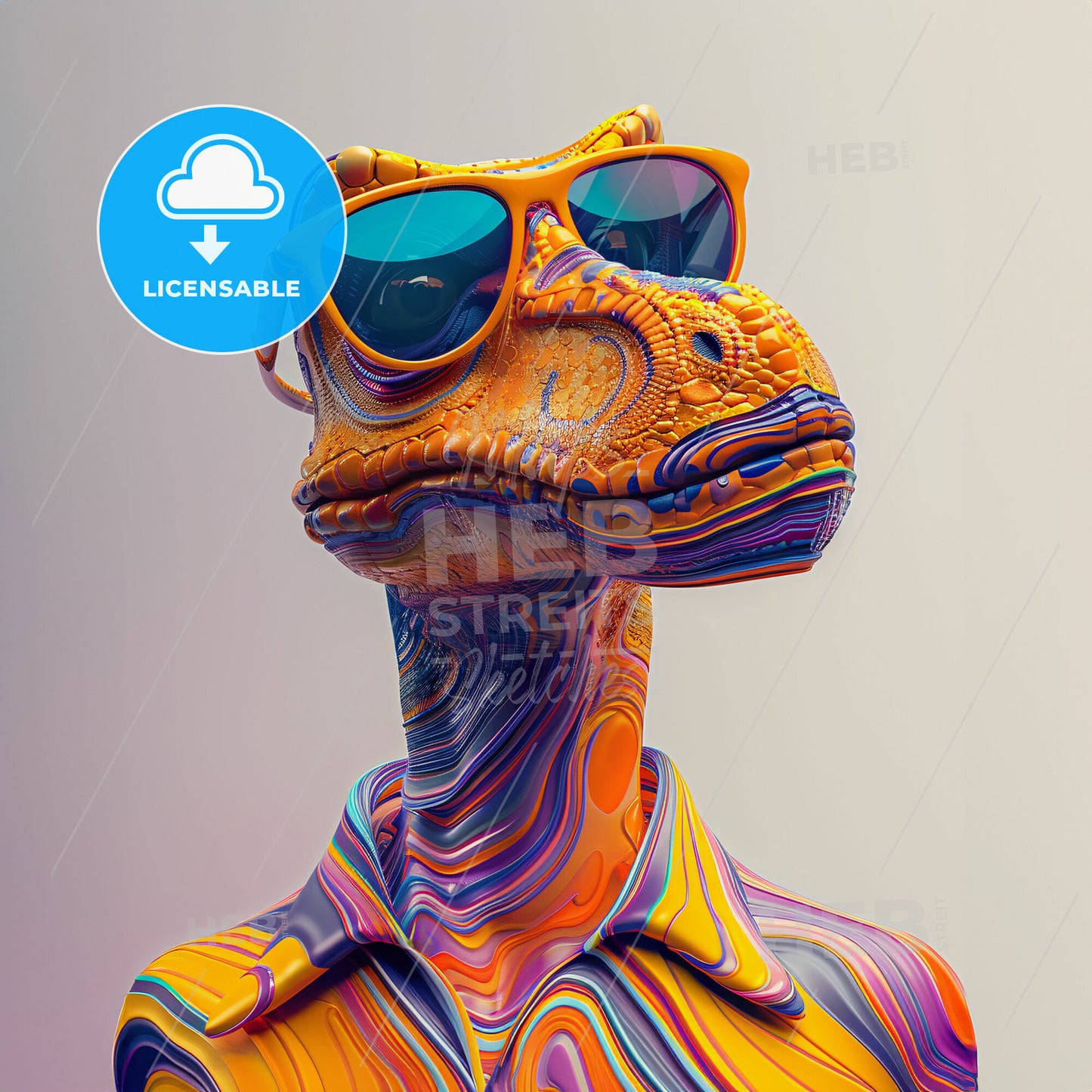 A Dinosaur Wearing Sunglasses