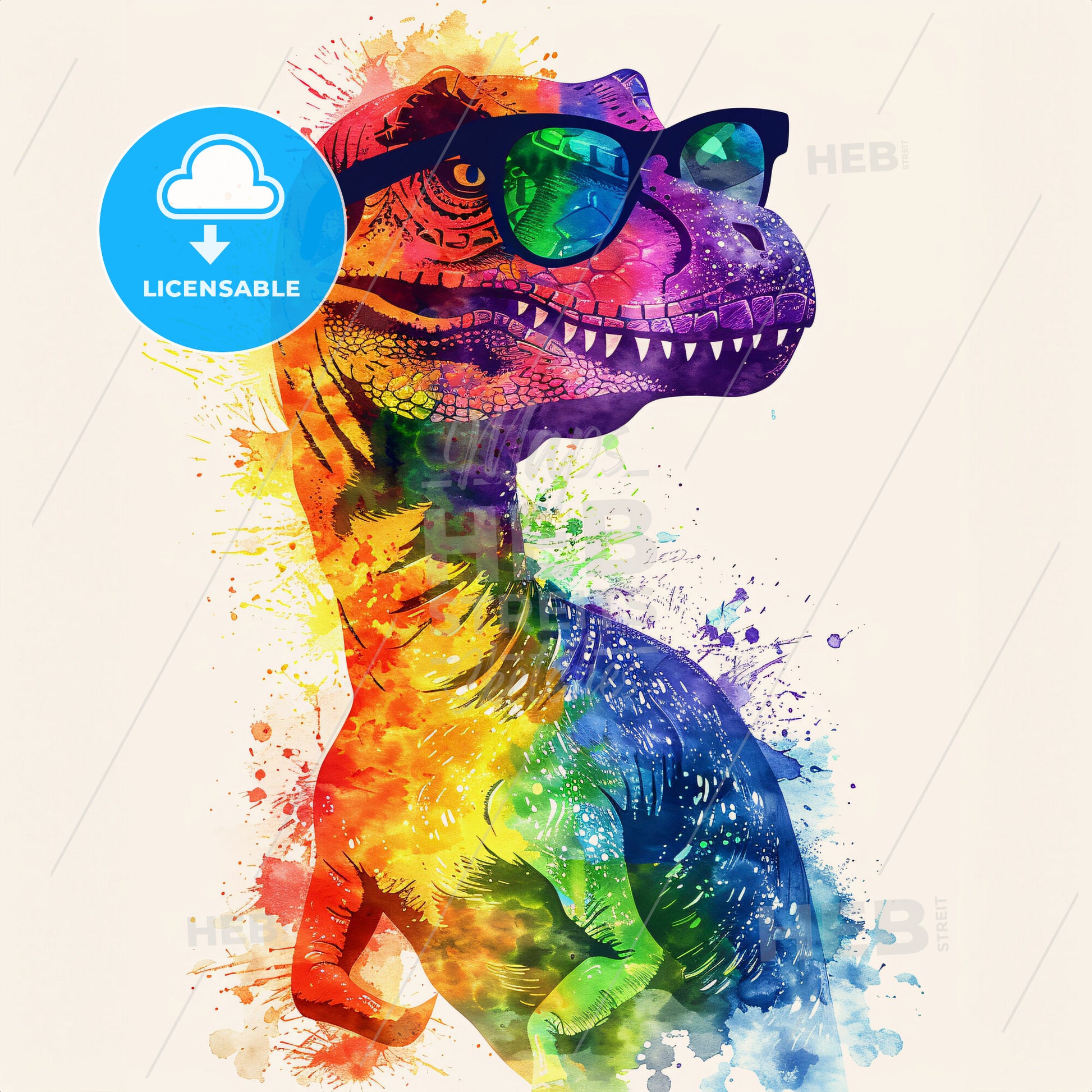 A Dinosaur Wearing Sunglasses