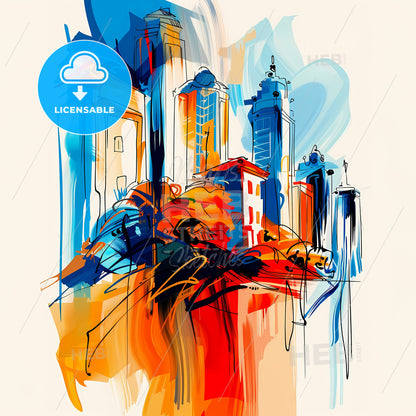 Vibrant Pune, India - A Colorful Painting Of A City