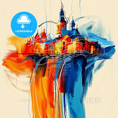 Vibrant Purmerend, Netherlands - A Painting Of A Building