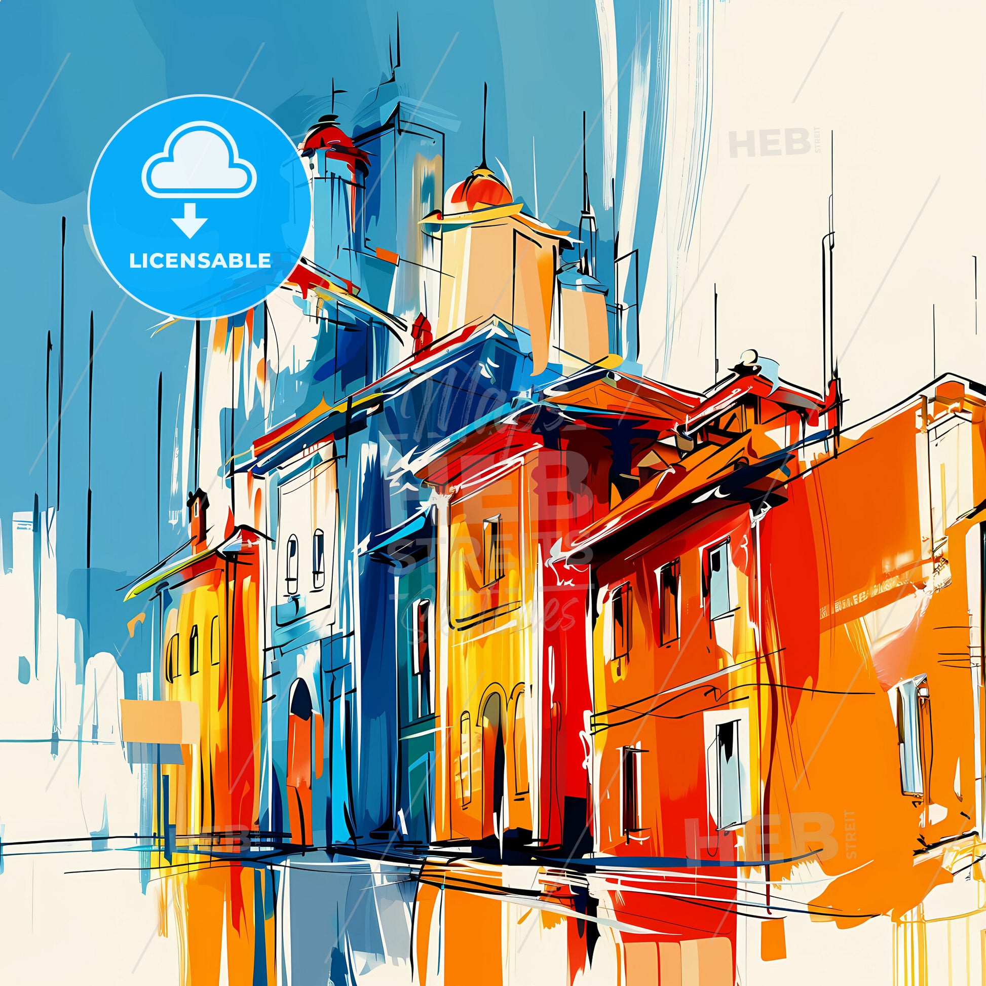 Vibrant Quezon City, Philippines - A Colorful Buildings With Towers