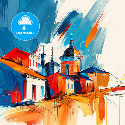 Vibrant Quilmes, Argentina - A Painting Of A Building