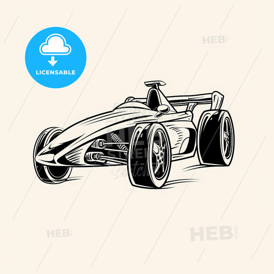 Race Car - A Painting Of A Skyline With A Colorful Building