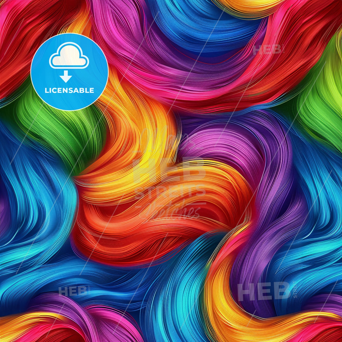 A Colorful Swirls Of Hair