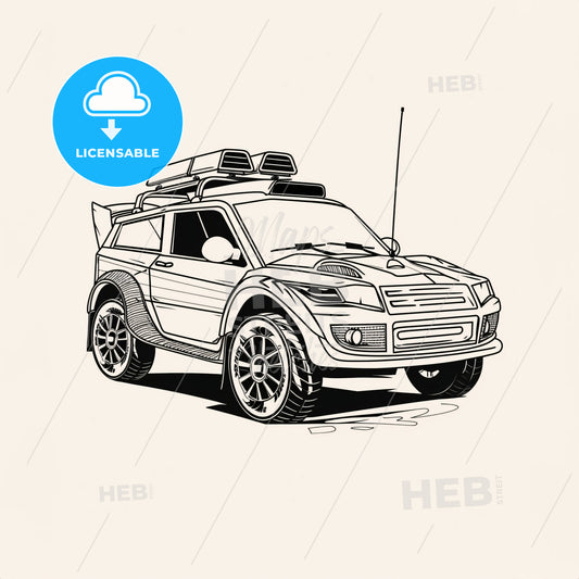 Rally Car - A Car With A Roof Rack