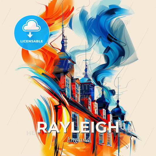 Vibrant Rayleigh, England - A Colorful Building With Many Windows - Square format print template