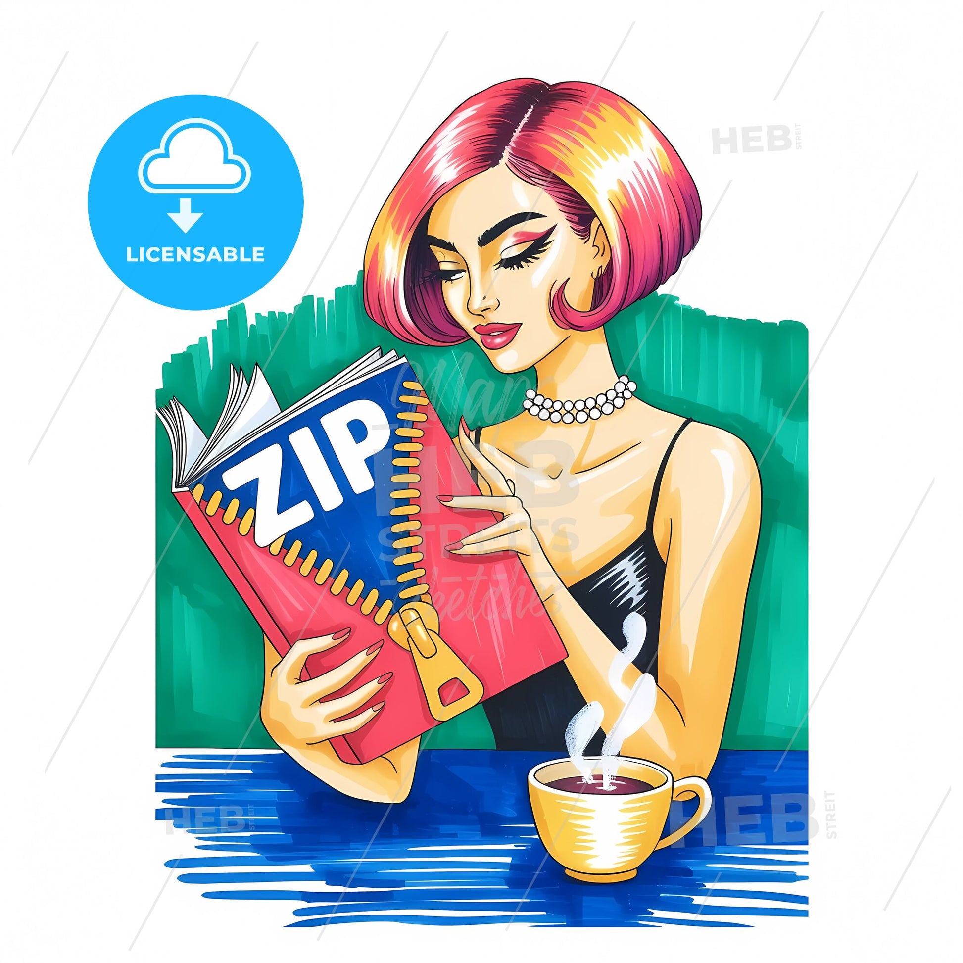 Red-Haired Elegance: A Confident Muse in Retro-Modern Glamour