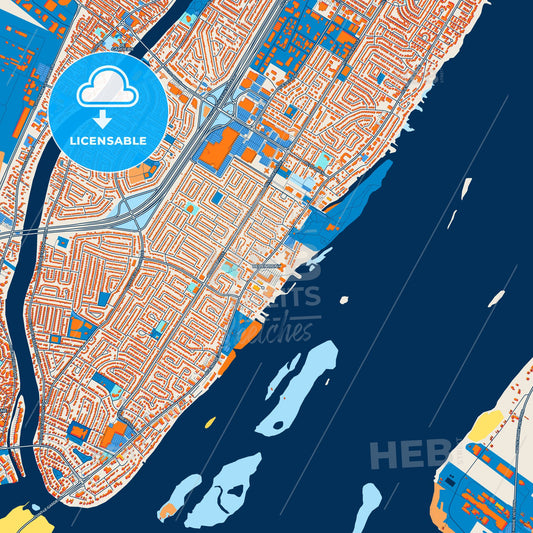 Colorful Repentigny Street Map with Labels and Buildings