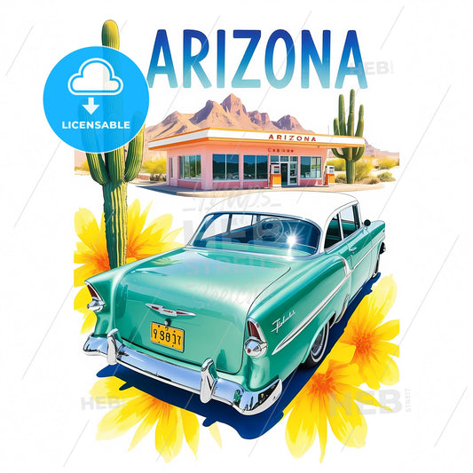 Retro Arizona Oasis: Vintage Chevrolet Meets Desert Charm
