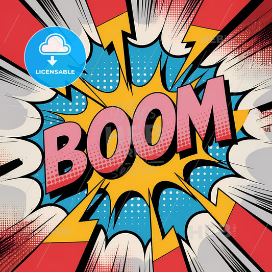 Retro Comic Boom: Vibrant Explosion of Color and Energy!