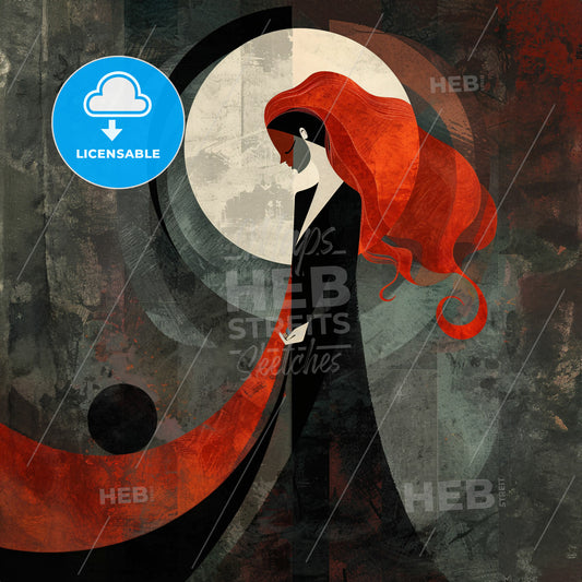 A Woman In A Long Black Dress