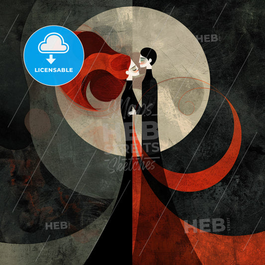 A Man And Woman Kissing