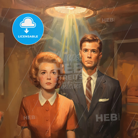 A Painting Of A Man And Woman