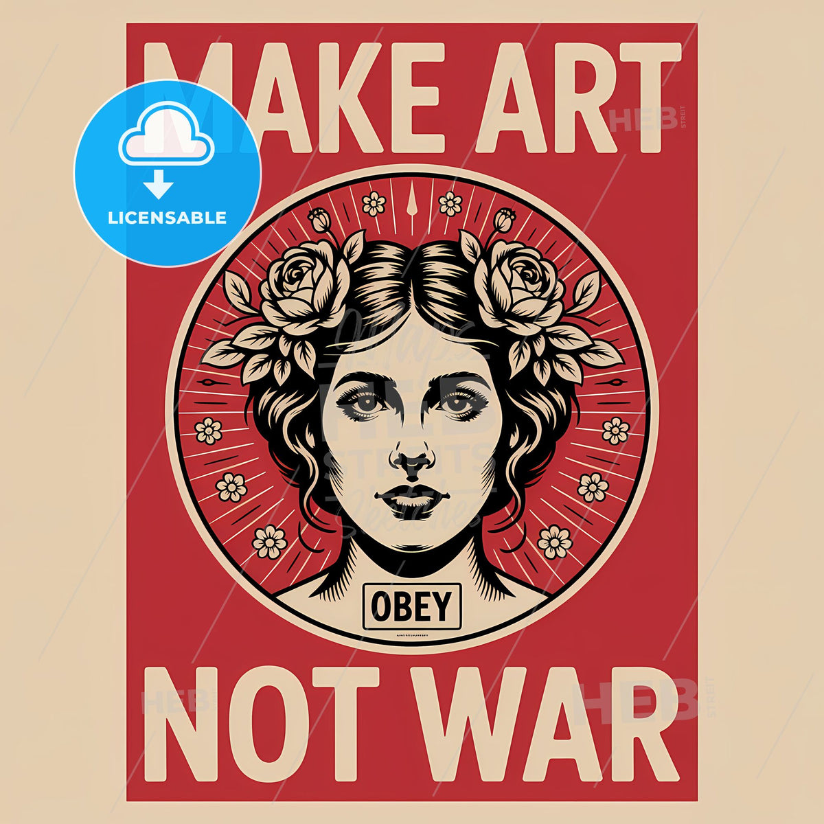 Revolutionary Muse: A Bold Ode to Art and Peace