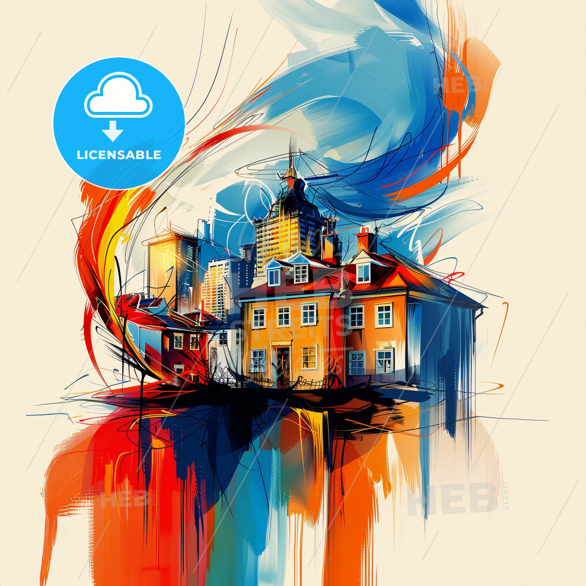 Vibrant Richmond, Canada - A Painting Of A House