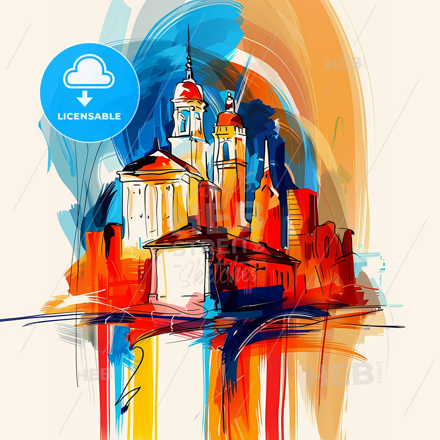 Vibrant Richmond, Virginia - A Painting Of A City