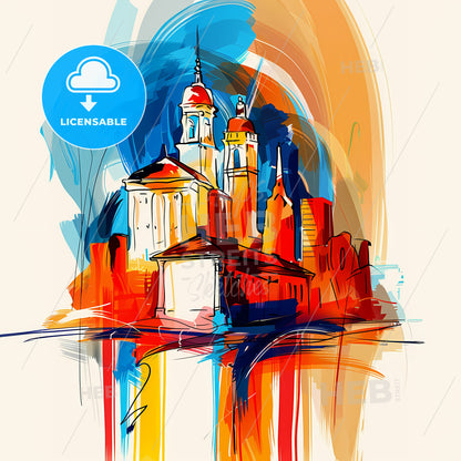 Vibrant Richmond, Virginia - A Painting Of A City