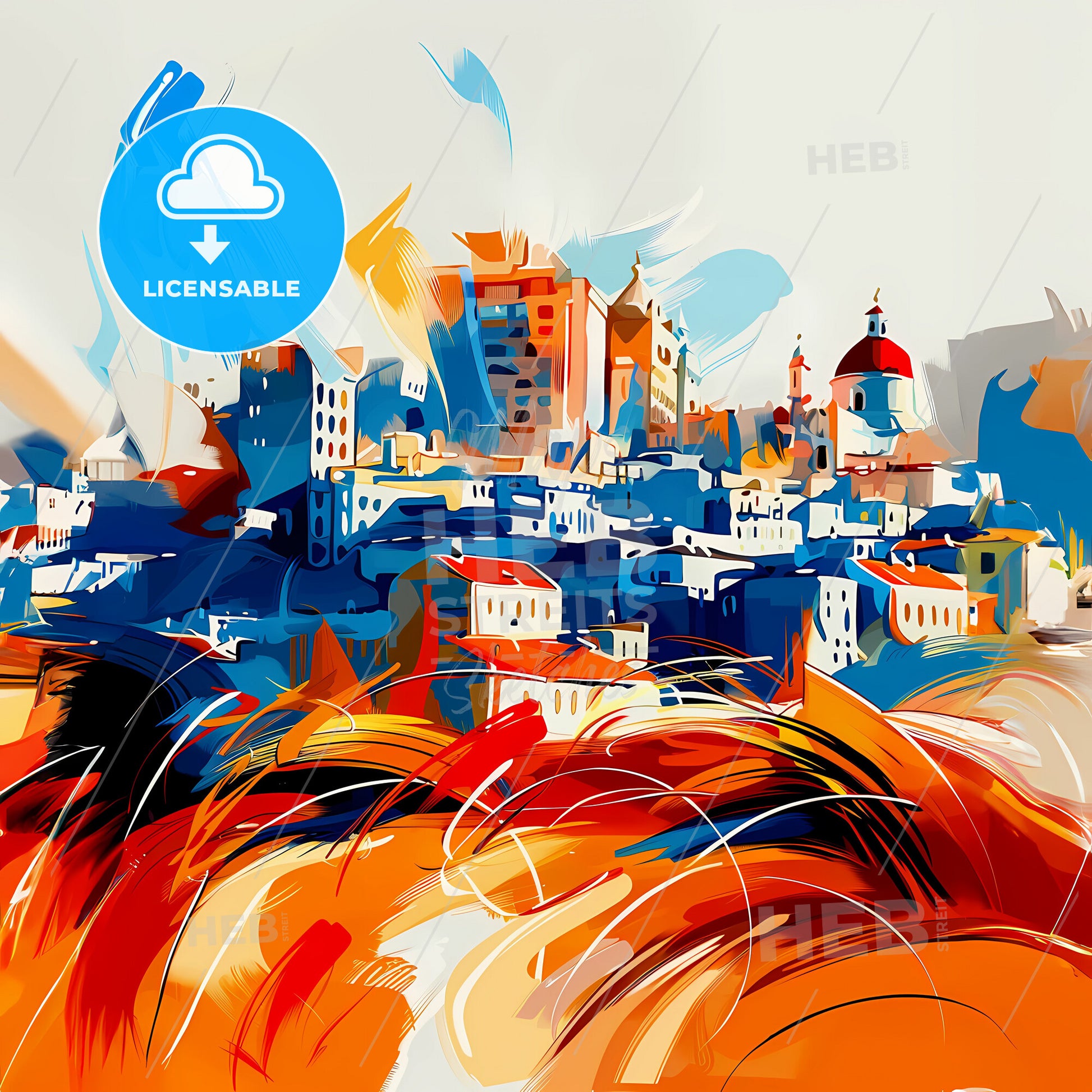 Vibrant Rishon Lezion, Israel - A Painting Of A City