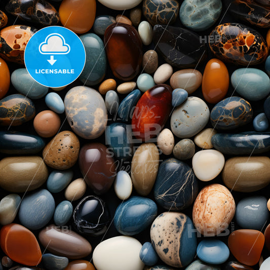 A Group Of Colorful Rocks