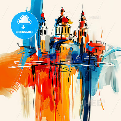 Vibrant Rochester, Minnesota - A Painting Of A Building