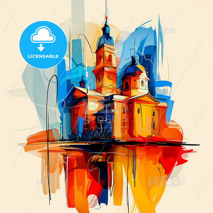 Vibrant Rochester, Minnesota - A Painting Of A Building