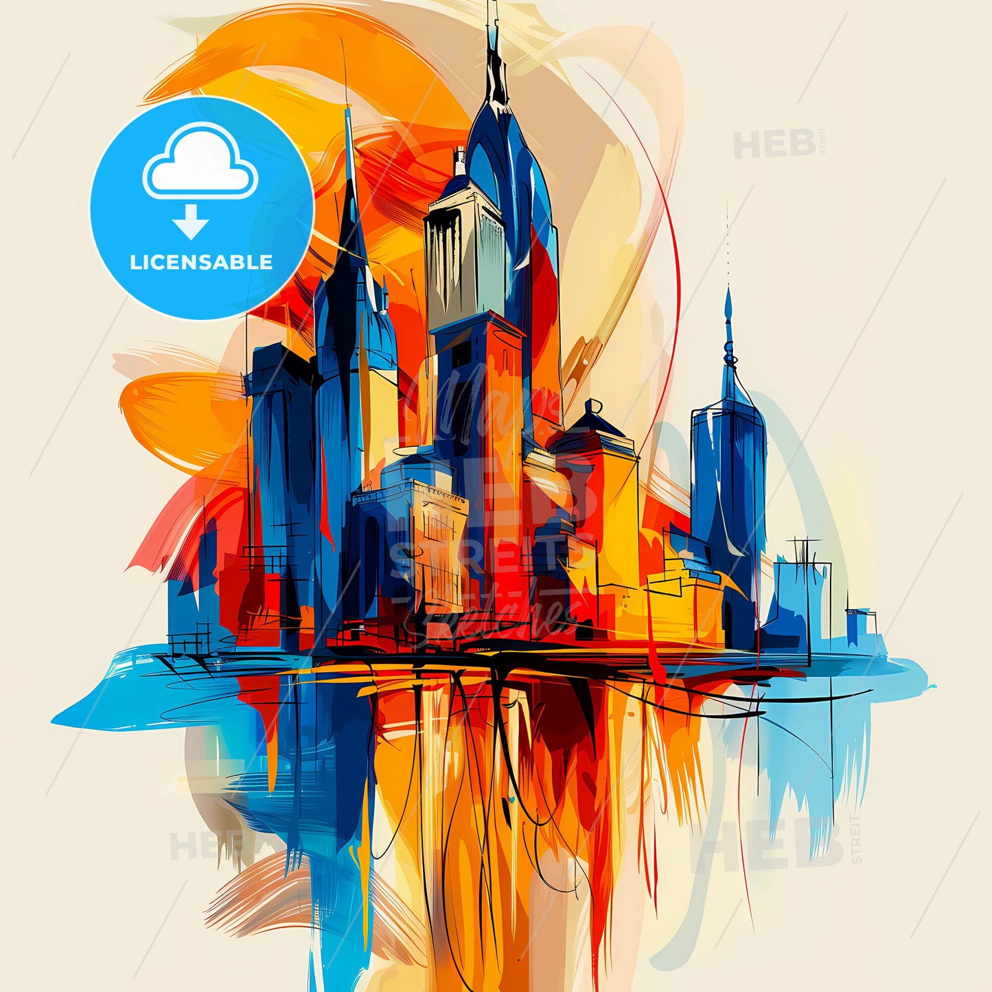 Vibrant Rochester, New York - A Colorful Cityscape With Many Tall Buildings