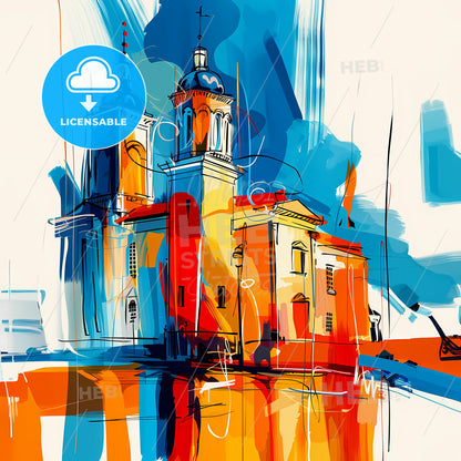 Vibrant Rockford, Illinois - A Painting Of A Building