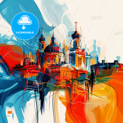 Vibrant Ростов-На-Дону, Russia - A Painting Of A City