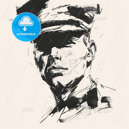 A Drawing Of A Man In A Hat