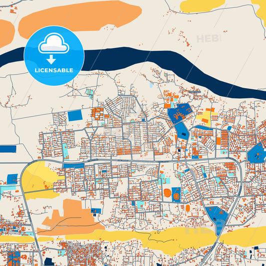 Colorful Rourkela Street Map with Labels and Buildings