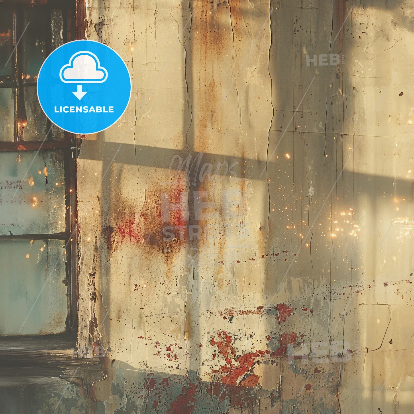 Rust and Dust: The Texture of Time - A wall with rust and paint on it