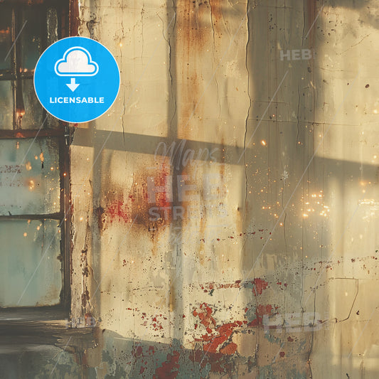 Rust and Dust: The Texture of Time - A wall with rust and paint on it